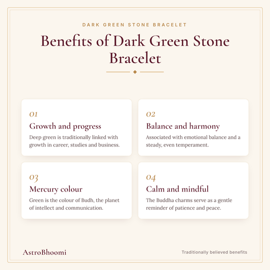 Benefits of Dark Green Stone Bracelet