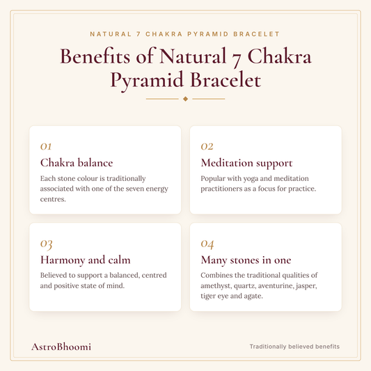 Benefits of Natural 7 Chakra Pyramid Bracelet