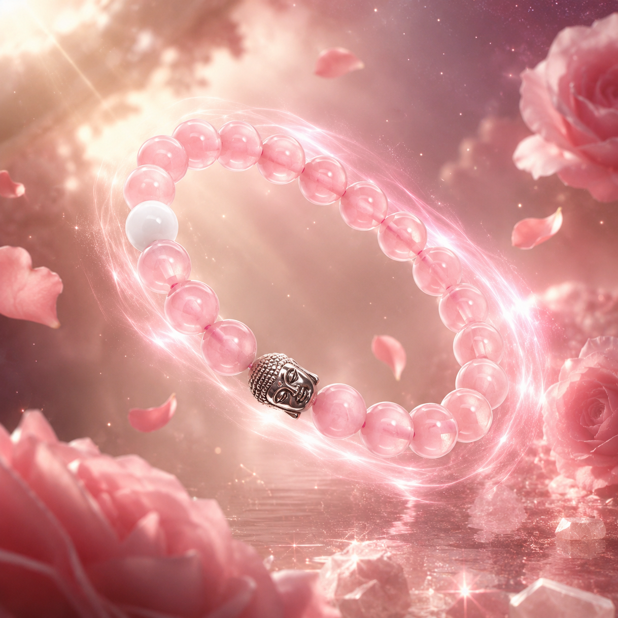 Love Magnet Bracelet (Rose Quartz)