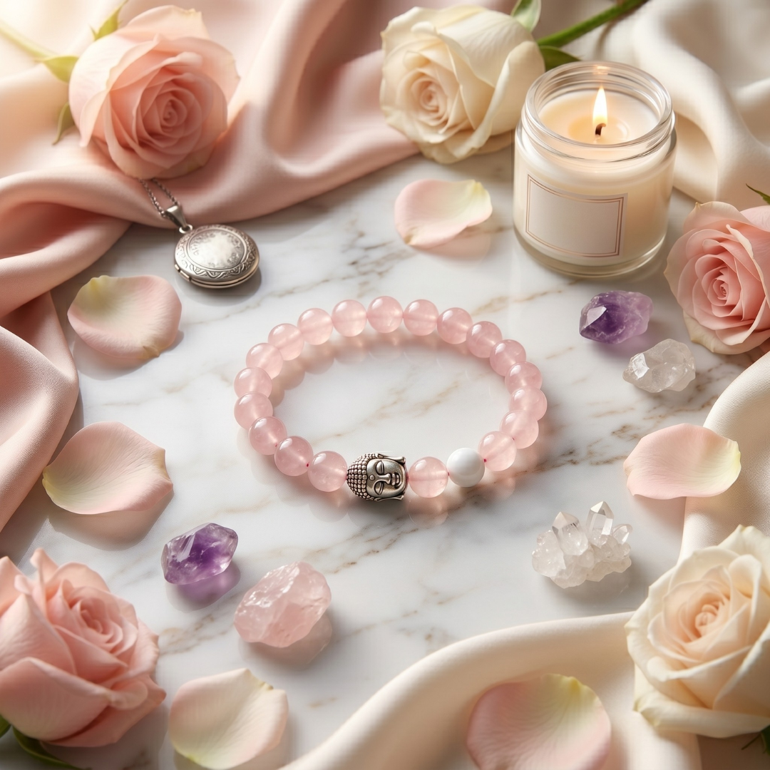 Love Magnet Bracelet (Rose Quartz)