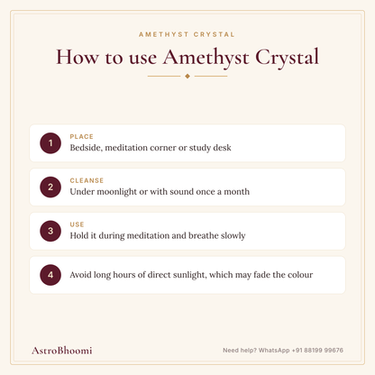 How to use Amethyst Crystal: step-by-step guide