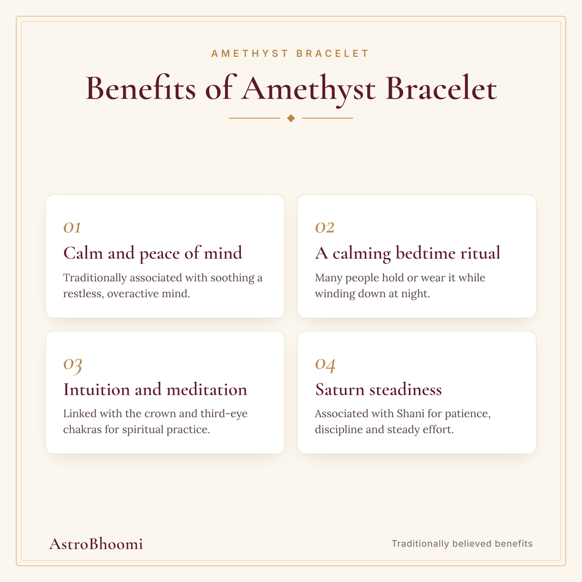 Benefits of Amethyst Bracelet