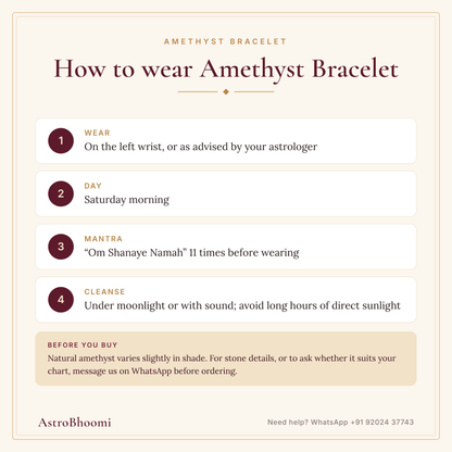 How to wear Amethyst Bracelet