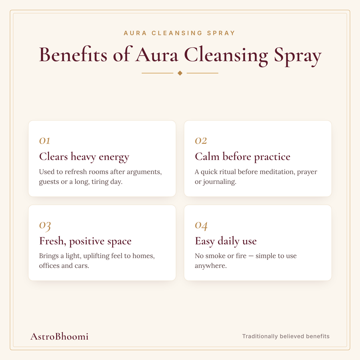Benefits of Aura Cleansing Spray