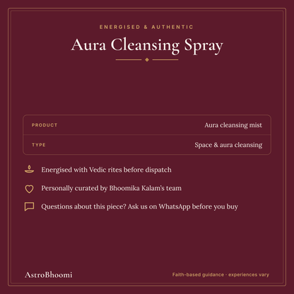 Aura Cleansing Spray: energised before dispatch and curated by AstroBhoomi