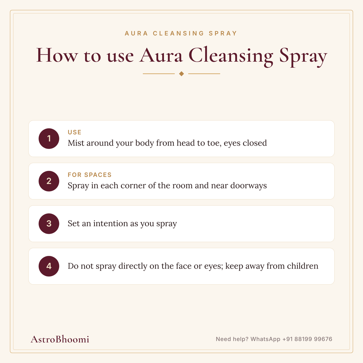 How to use Aura Cleansing Spray: step-by-step guide