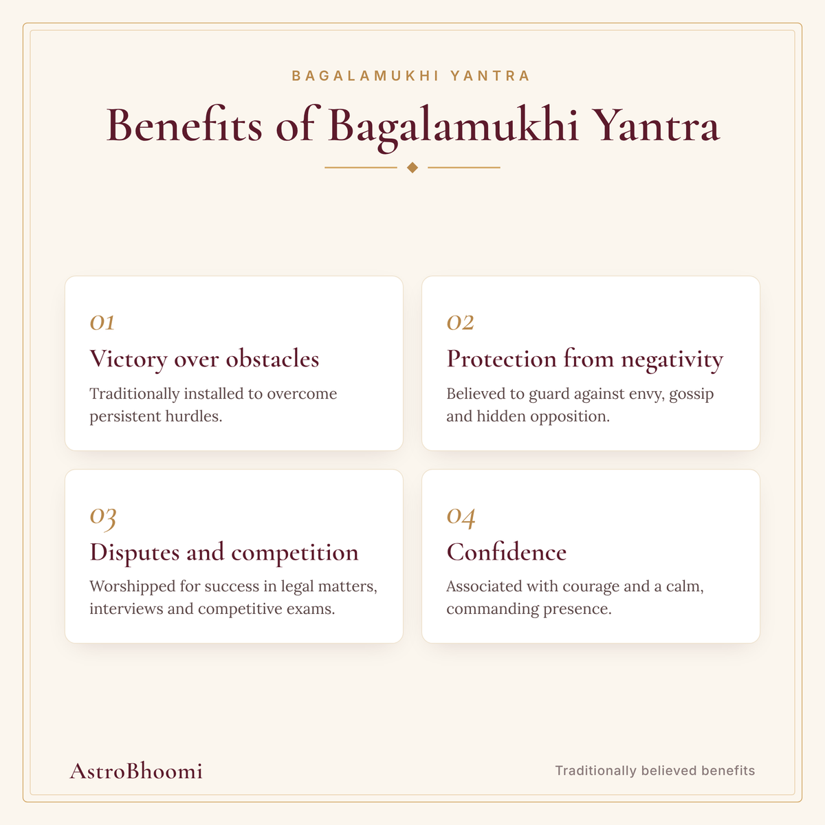 Benefits of Bagalamukhi Yantra
