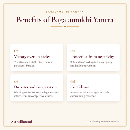 Benefits of Bagalamukhi Yantra