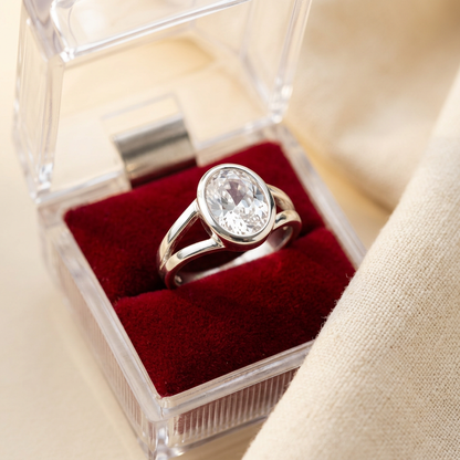 White Pukhraj Ring (illustrative image)