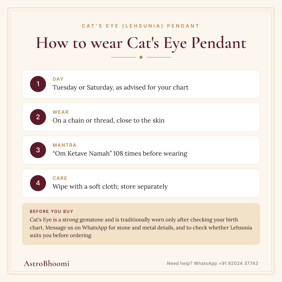 How to wear Cat's Eye