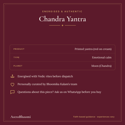 Chandra Yantra: energised and authentic, AstroBhoomi