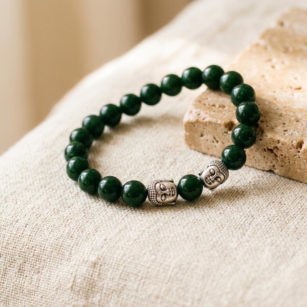 Dark Green Stone Bracelet (illustrative image)