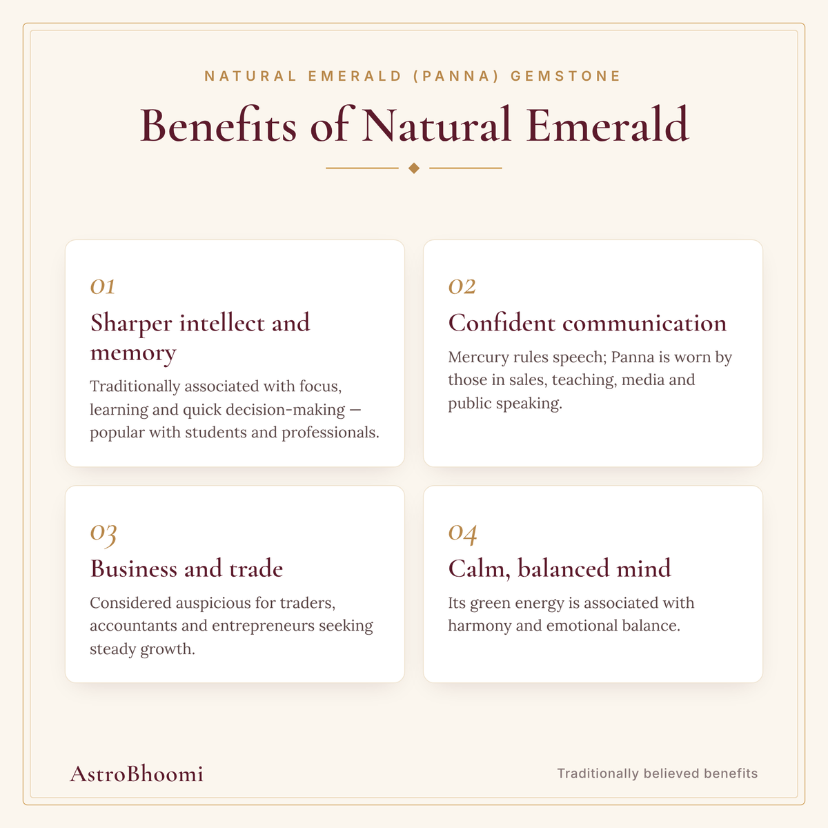Benefits of Natural Emerald (Panna) Gemstone