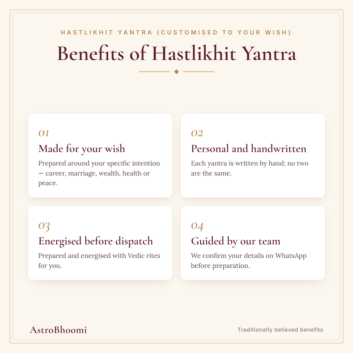 Benefits of Hastlikhit Yantra (Customised to Your Wish)