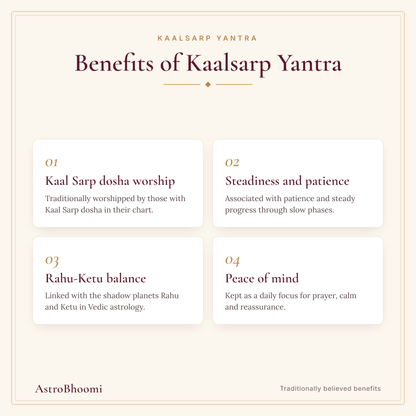 Benefits of Kaalsarp Yantra