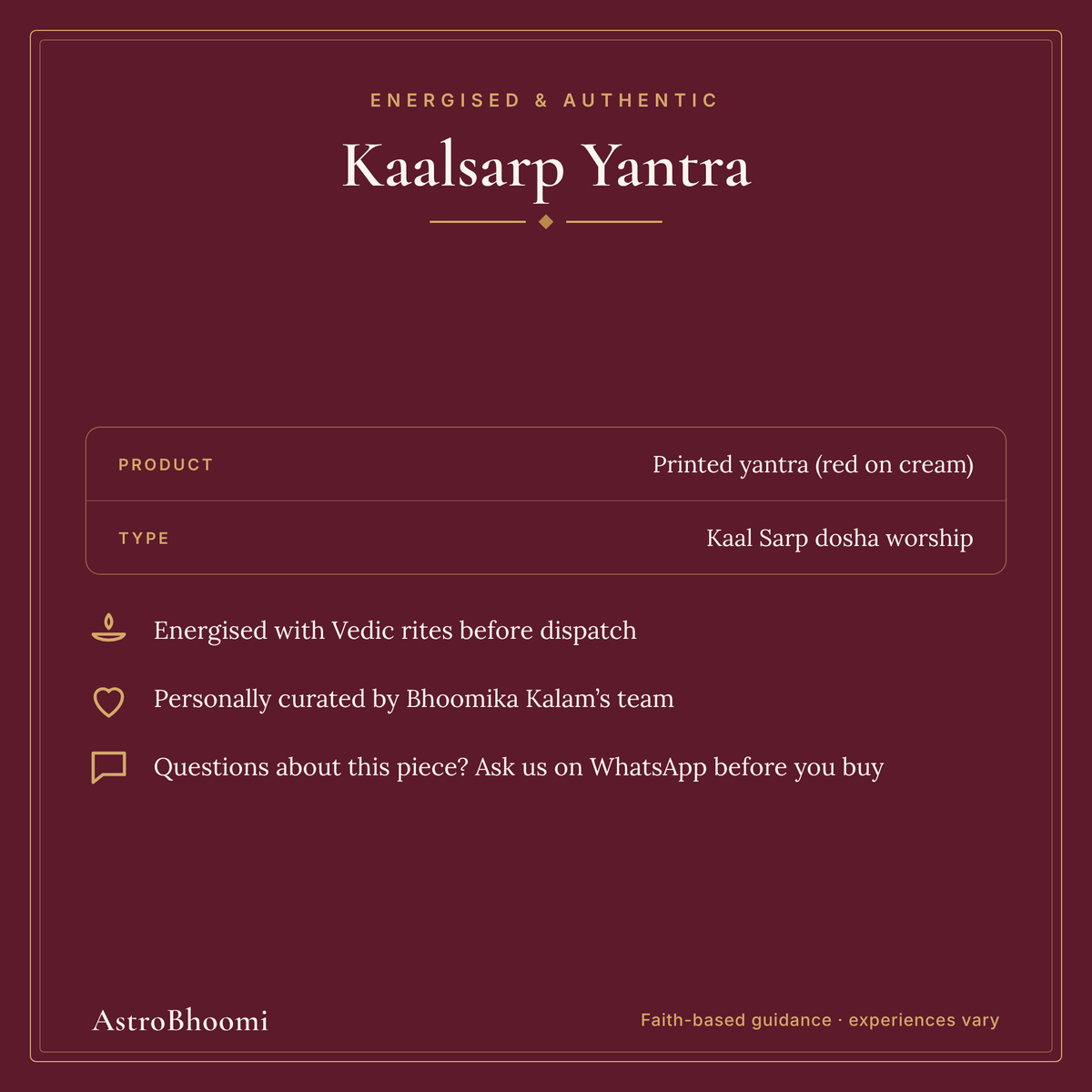 Kaalsarp Yantra: energised and authentic, AstroBhoomi