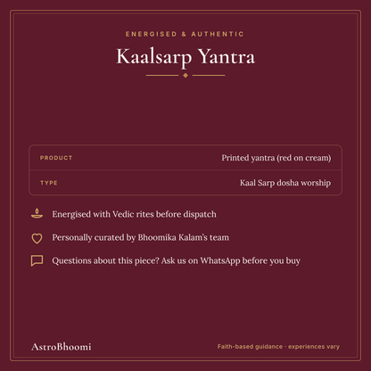 Kaalsarp Yantra: energised and authentic, AstroBhoomi