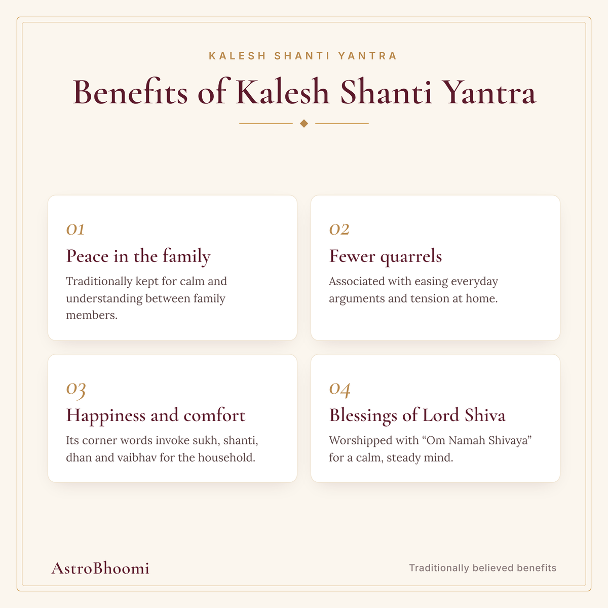 Benefits of Kalesh Shanti Yantra