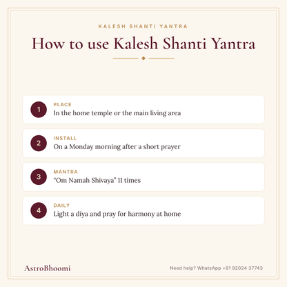 How to use Kalesh Shanti Yantra