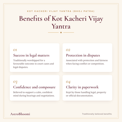 Benefits of Kot Kacheri Vijay Yantra