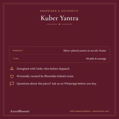 Kuber Yantra: energised and authentic, AstroBhoomi