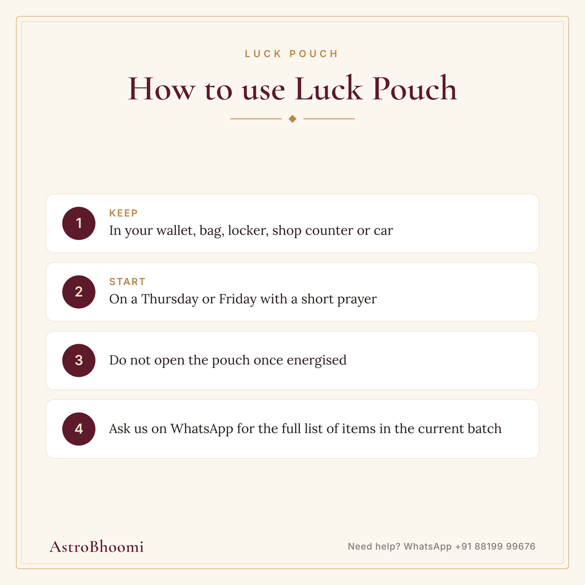 How to use Luck Pouch: step-by-step guide