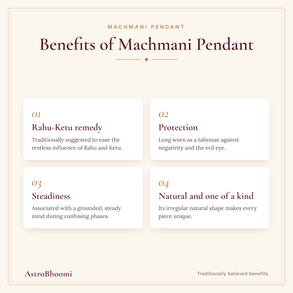 Benefits of Machmani Pendant