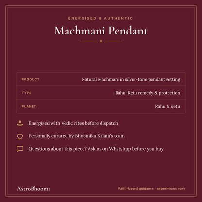 Machmani Pendant: energised and authentic, AstroBhoomi
