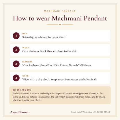 How to wear Machmani Pendant