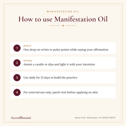 How to use Manifestation Oil: step-by-step guide