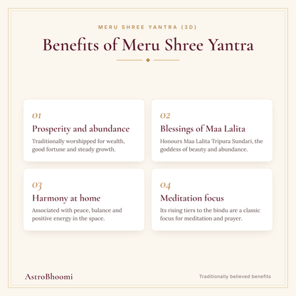 Benefits of Meru Shree Yantra