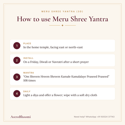 How to use Meru Shree Yantra