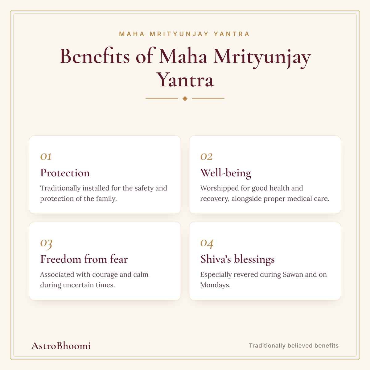 Benefits of Maha Mrityunjay Yantra