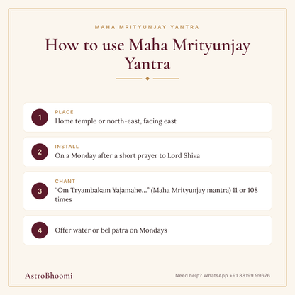 How to use Maha Mrityunjay Yantra: step-by-step guide