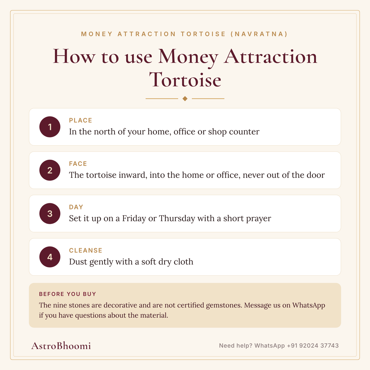 How to use Money Attraction Tortoise