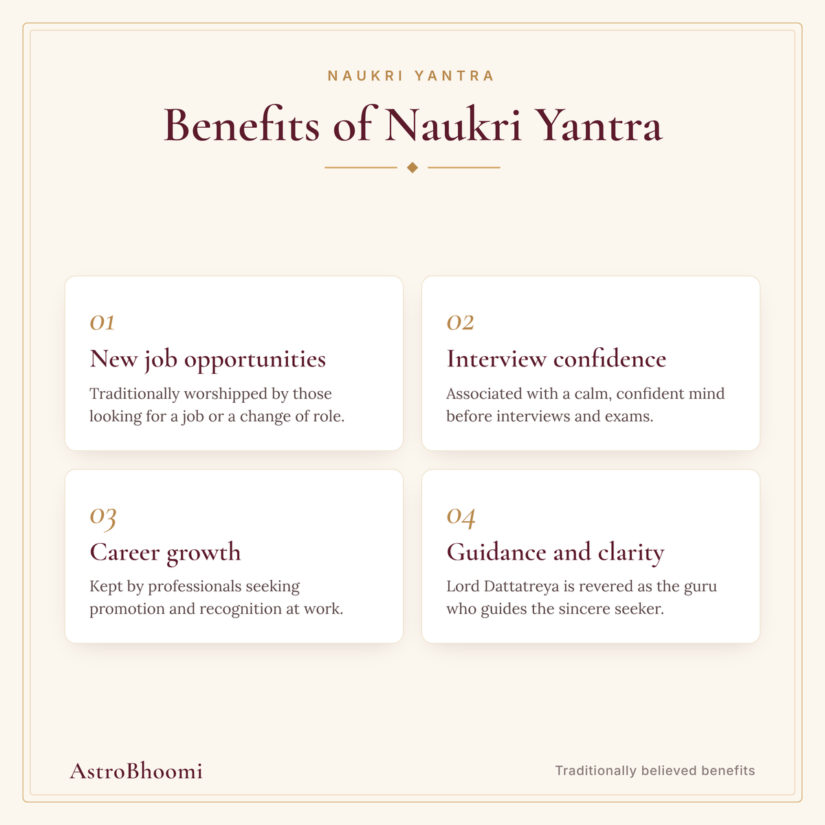 Benefits of Naukri Yantra