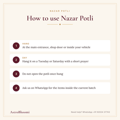 How to wear Nazar Potli