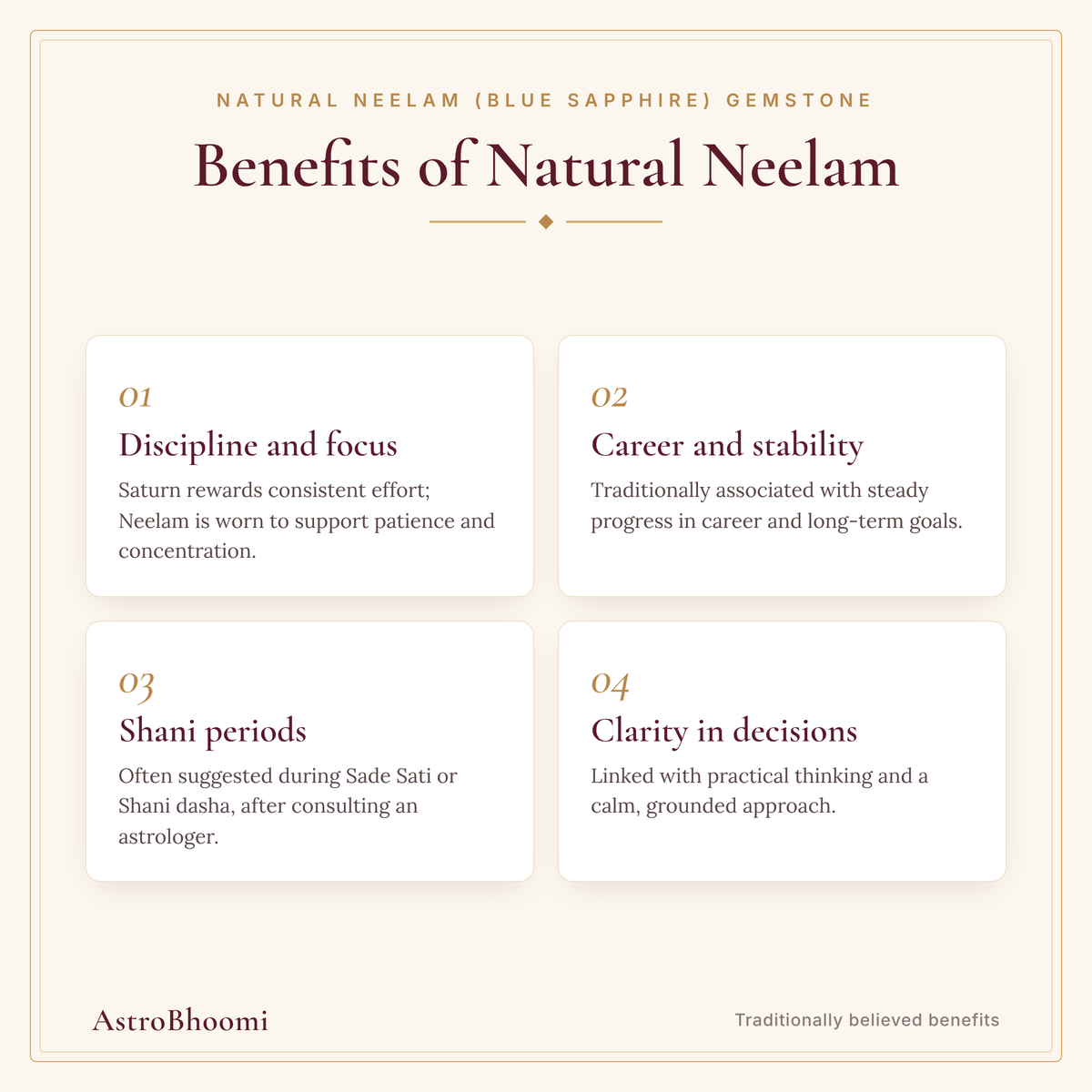 Benefits of Natural Neelam (Blue Sapphire) Gemstone