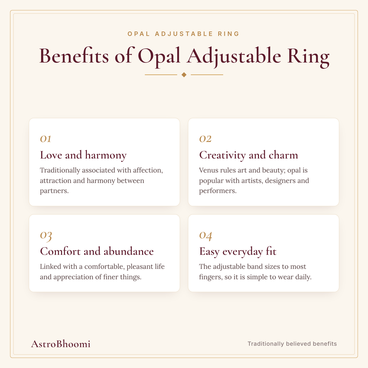 Benefits of Opal Adjustable Ring