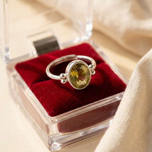 Pukhraj (Yellow Sapphire) Adjustable Ring (illustrative image)