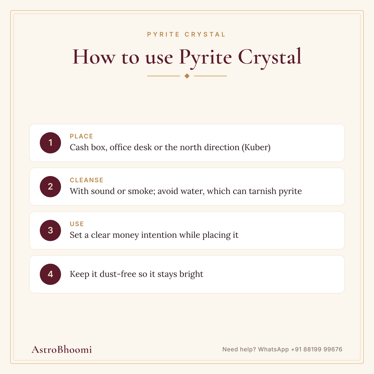 How to use Pyrite Crystal: step-by-step guide
