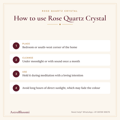 How to use Rose Quartz Crystal: step-by-step guide