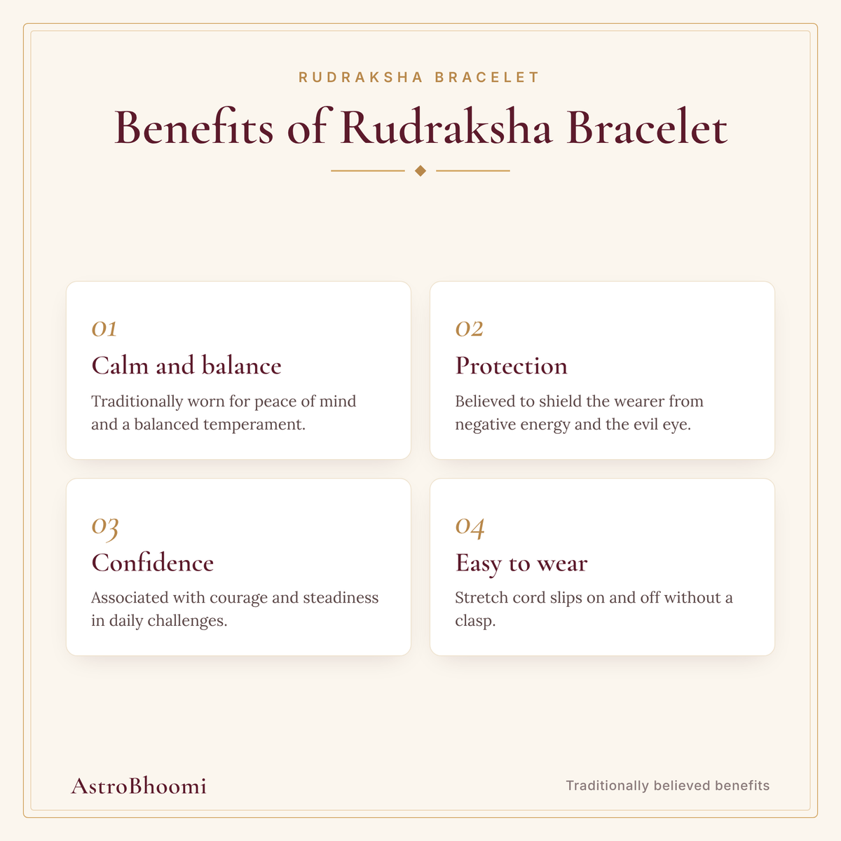 Benefits of Rudraksha Bracelet