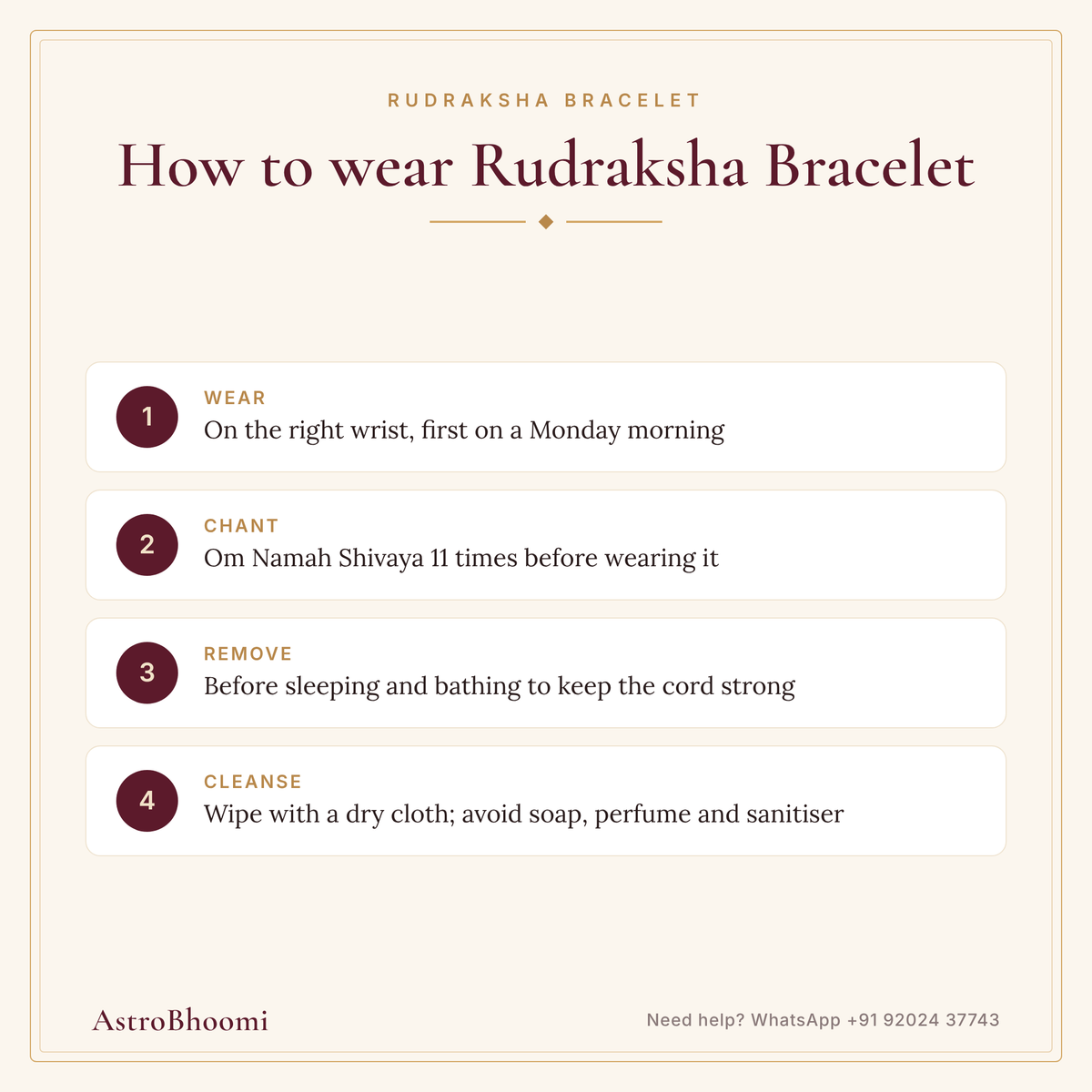 How to wear Rudraksha Bracelet