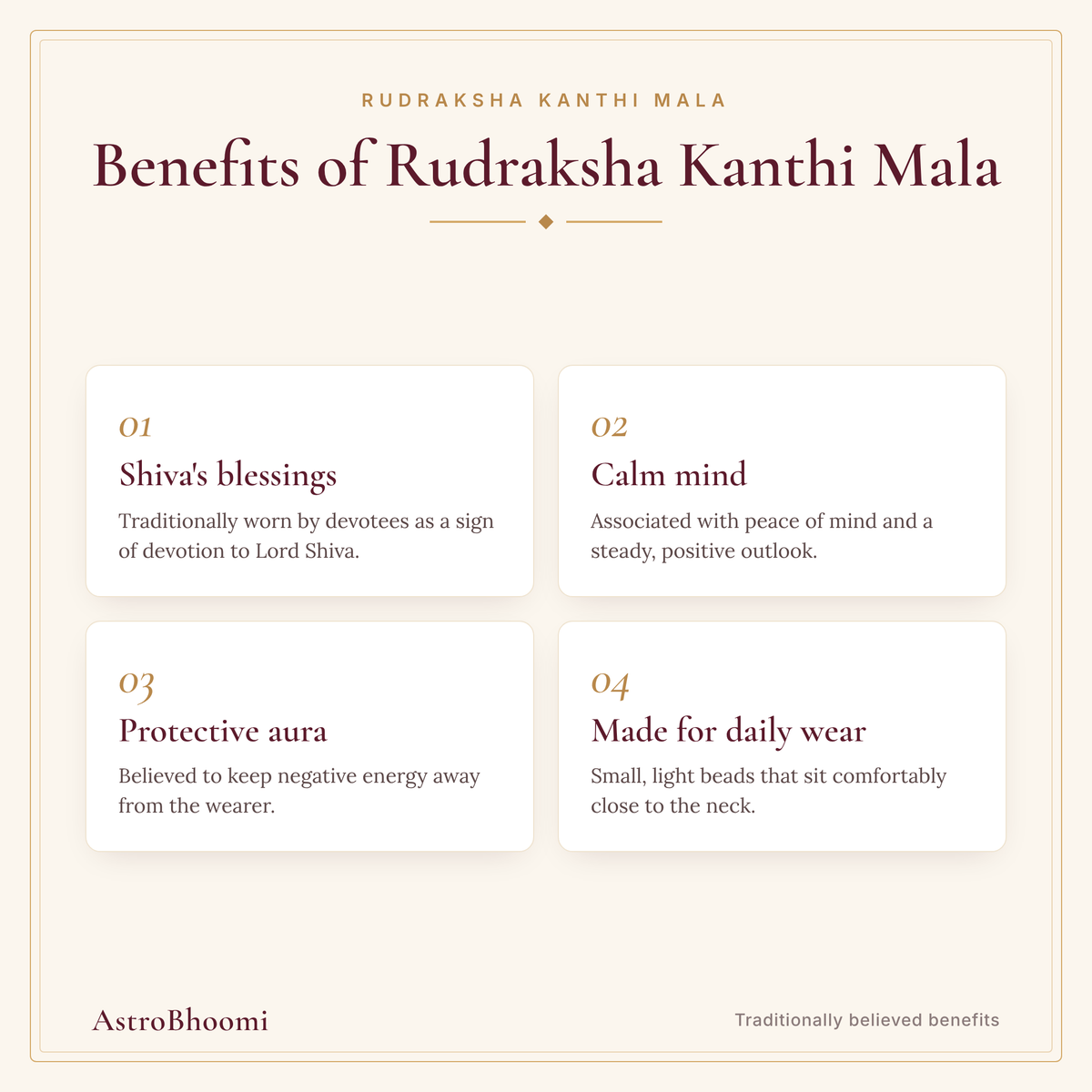 Benefits of Rudraksha Kanthi Mala
