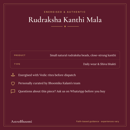 Rudraksha Kanthi Mala: energised and authentic, AstroBhoomi