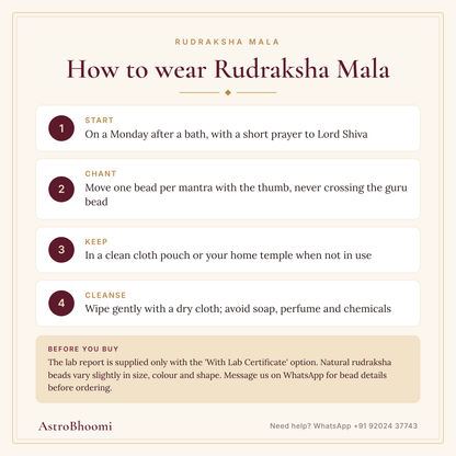 How to wear Rudraksha Mala