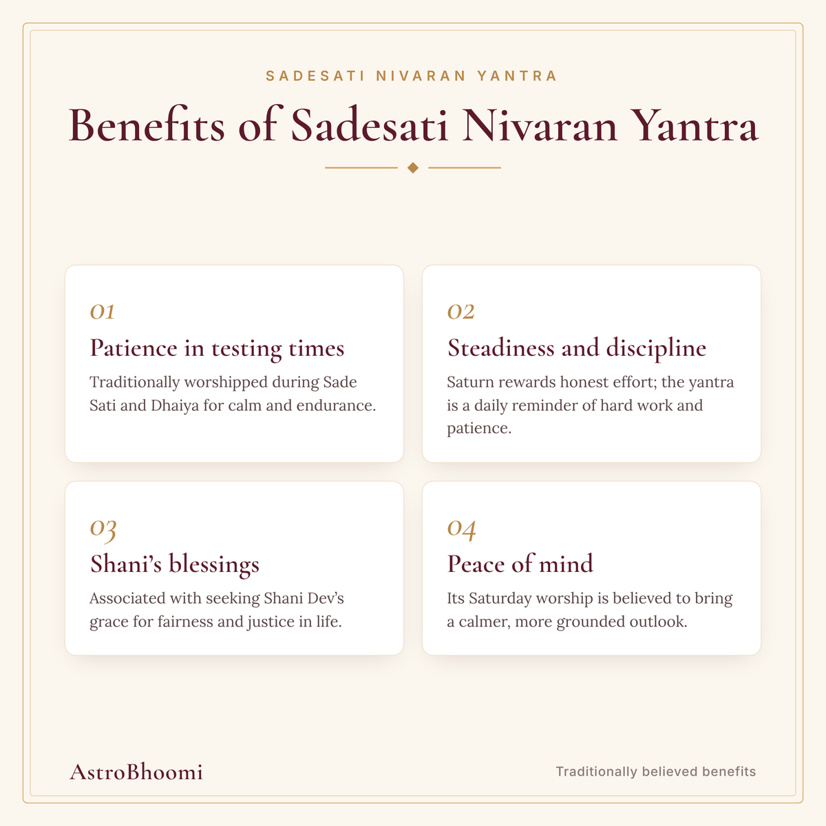 Benefits of Sadesati Nivaran Yantra
