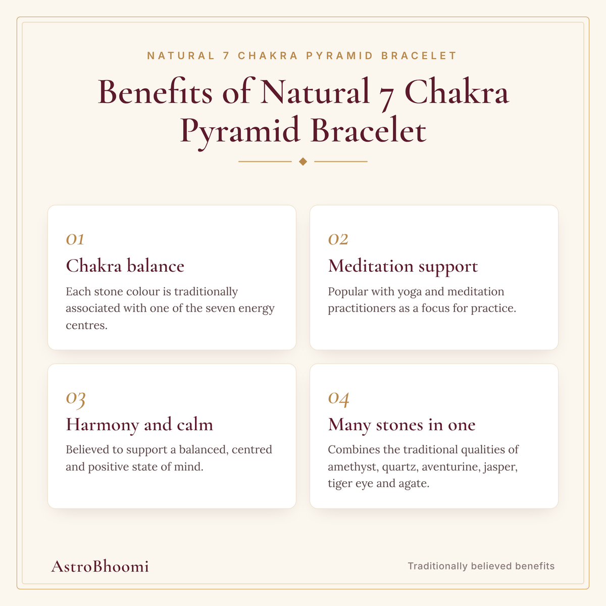 Benefits of Natural 7 Chakra Pyramid Bracelet