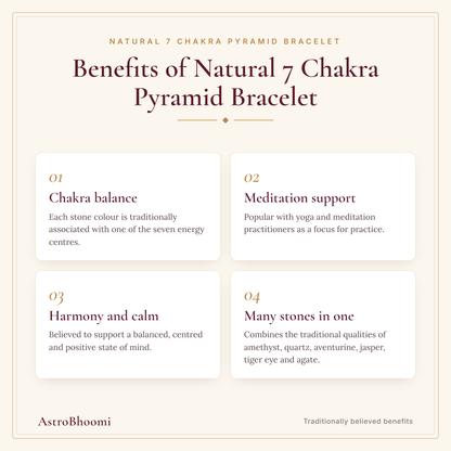 Benefits of Natural 7 Chakra Pyramid Bracelet
